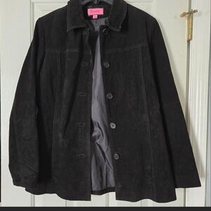 Vintage Excelled Collection Black Suede Leather Jacket